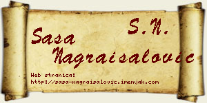 Saša Nagraisalović vizit kartica